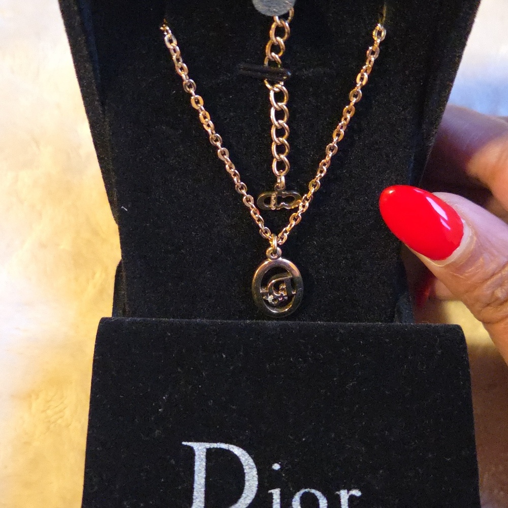 Dior‎ Gold Pendant Necklace